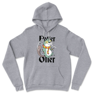 Potter Otter Hoodie in Athletic Heather color